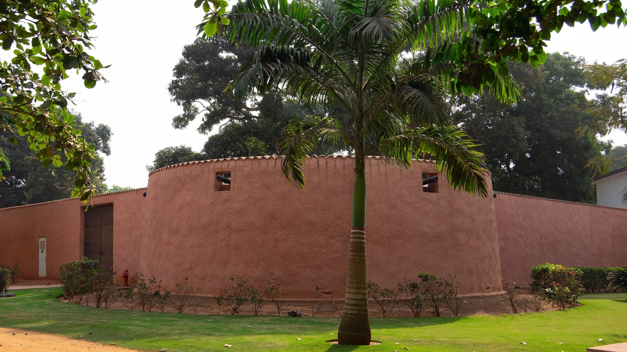 The ochre walls of the Portuguese fort, now the Ouidah History Museum